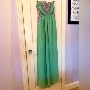 Fun, strapless summer dress.